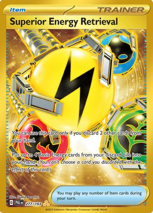 Superior Energy Retrieval - 277/193 - Hyper Rare (DAMAGED)