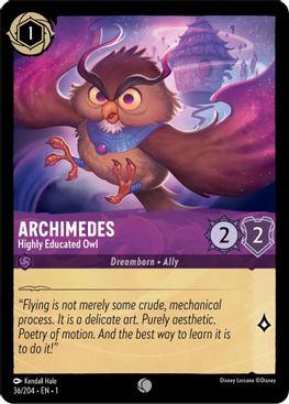 Archimedes - Highly Educated Owl  - Common - 36/204 - Cold Foil