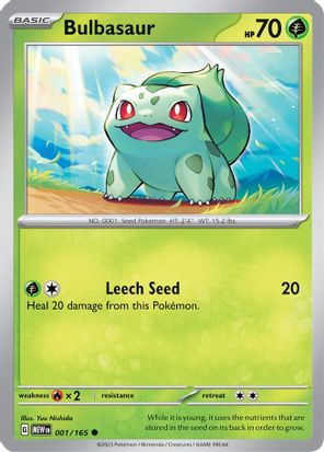 Bulbasaur 001/165 - Common