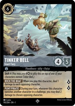 Tinker Bell - Giant Fairy  - 193/204 - Super Rare