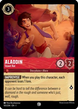 Aladdin - Street Rat  - 105/204 - Common - Cold Foil