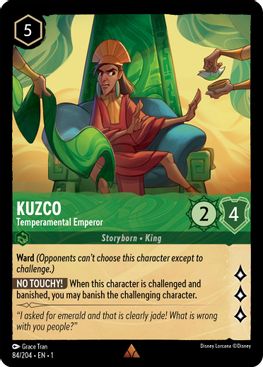 Kuzco - Temperamental Emperor  - 84/204 - Rare