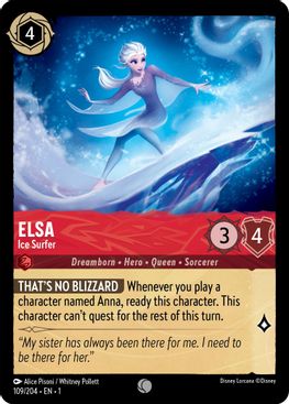 Elsa - Ice Surfer  - 109/204 - Common - Cold Foil