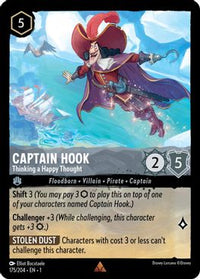 Captain Hook - Thinking a Happy Thought - 175/204 - Rare - Cold Foil-Kantocards