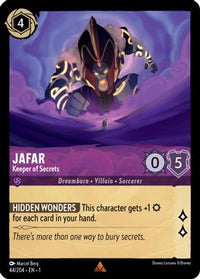 Jafar - Keeper of Secrets - Rare - 44/204 - Cold Foil-Kantocards