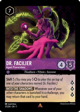 Dr. Facilier - Agent Provocateur  - Rare - 37/204