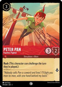 Peter Pan - Fearless Fighter  - 119/204 - Common