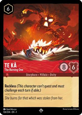 Te Ka - The Burning One  - 126/204 - Super Rare - Cold Foil