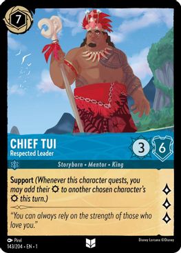 Chief Tui - Respected Leader  - 143/204 - Uncommon - Cold Foil
