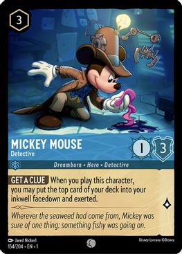 Mickey Mouse - Detective  - 154/204 - Common - Cold Foil