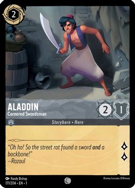 Aladdin - Cornered Swordsman  - 171/204 - Common