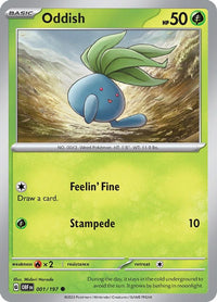 Oddish 001/197 - Common - Reverse Holo-Kantocards