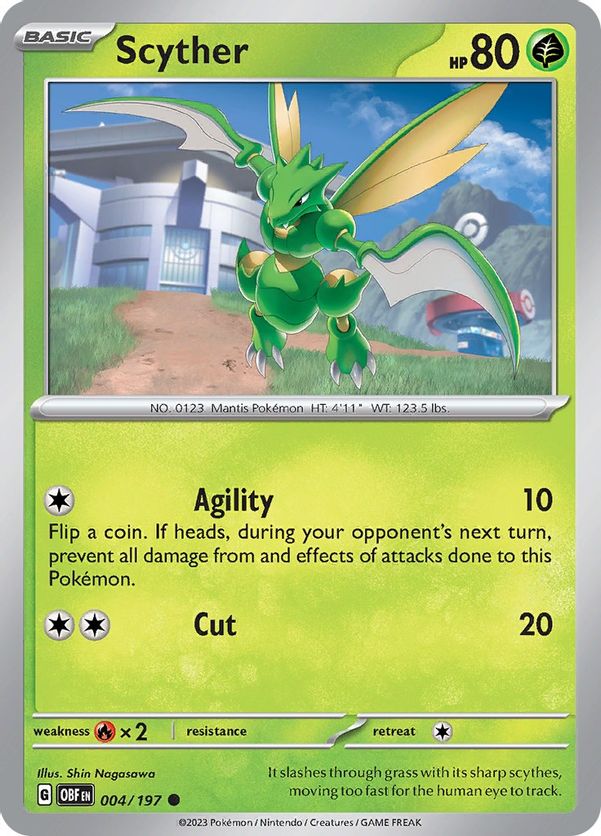 Scyther 004/197 - Common - Reverse Holo-Kantocards