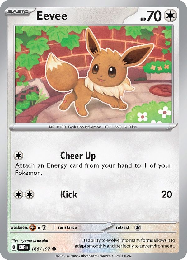 Eevee 166/197 - Common - Reverse Holo