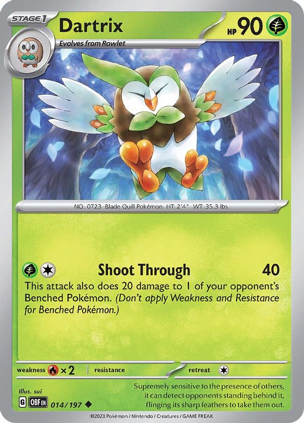 Dartrix 014/197 - Uncommon - Reverse Holo