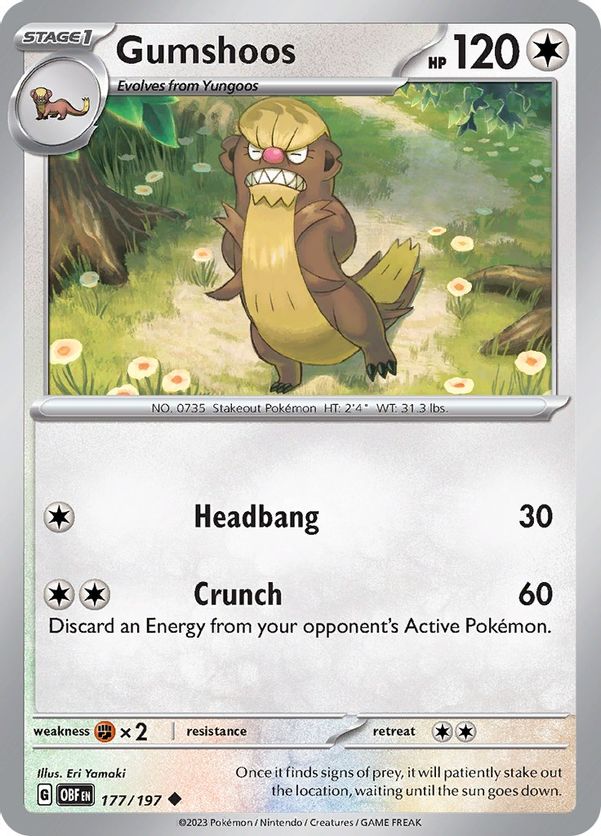 Gumshoos 177/197 - Uncommon - Reverse Holo