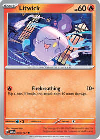 Litwick 036/197 - Common - Reverse Holo-Kantocards