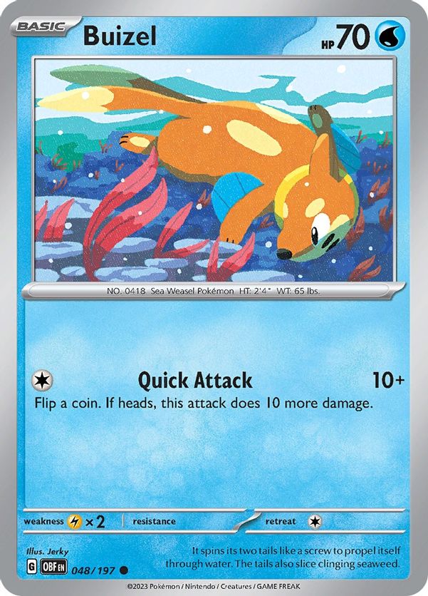 Buizel 048/197 - Common - Reverse Holo
