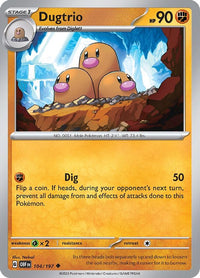 Dugtrio 104/197 - Uncommon - Reverse Holo-Kantocards