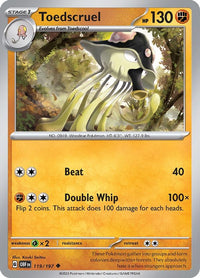 Toedscruel 119/197 - Uncommon - Reverse Holo-Kantocards