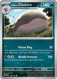 Paldean Clodsire - 128/197 128/197 - Uncommon - Reverse Holo-Kantocards