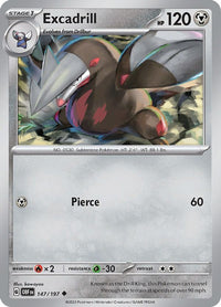 Excadrill 147/197 - Uncommon - Reverse Holo-Kantocards