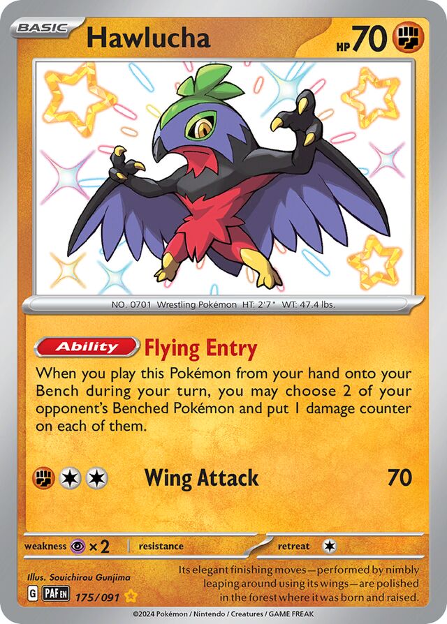 Hawlucha 175/091 - Shiny Rare-Kantocards