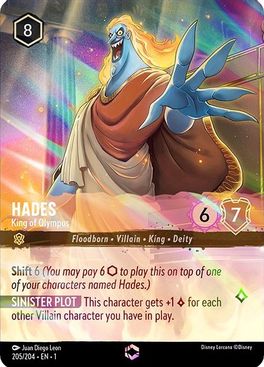 Hades - King of Olympus (Alternate Art)  - 205/204 - Enchanted