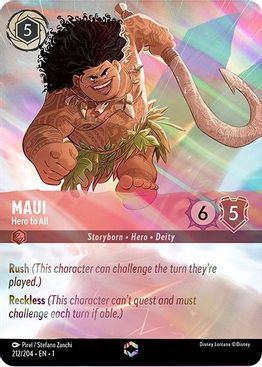 Maui - Hero to All (Alternate Art)  - 212/204 - Enchanted