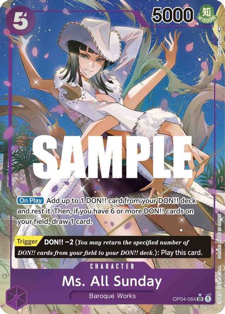 Ms. All Sunday (Alternate Art) - Super Rare - OP04-064