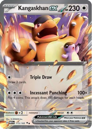 Kangaskhan ex 115/165 - Double Rare (ESPAÑOL)