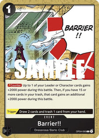 Barrier!! - Common - OP04-095-Kantocards
