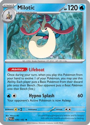 Milotic 036/182 - Rare - Holo