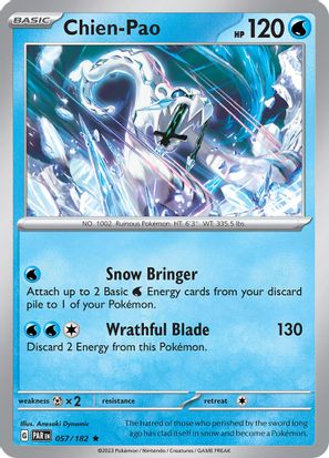 Chien-Pao 057/182 - Rare - Reverse Holo