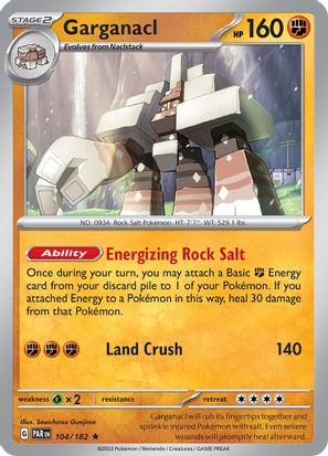 Garganacl 104/182 - Rare - Reverse Holo