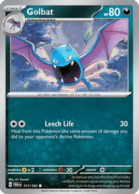Golbat 111/182 - Common - Reverse Holo-Kantocards