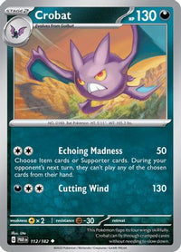 Crobat 112/182 - Uncommon - Reverse Holo-Kantocards