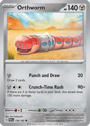 Orthworm 138/182 - Uncommon - Reverse Holo