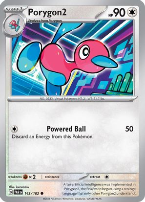 Porygon2 143/182 - Common - Reverse Holo