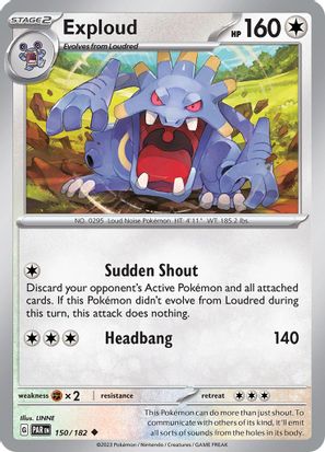 Exploud 150/182 - Uncommon - Reverse Holo