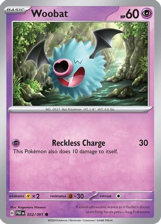 Woobat  032/091 - Common - Reverse Holo