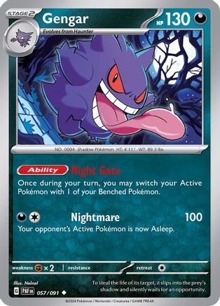 Gengar  057/091 - Uncommon - Reverse Holo