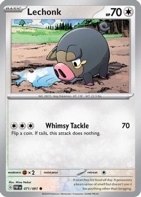 Lechonk 071/091 - Common - Reverse Holo