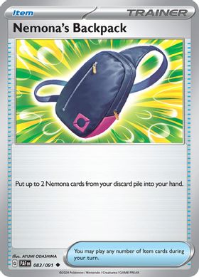 Nemona’s Backpack  083/091 - Uncommon - Reverse Holo