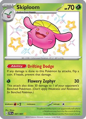 Skiploom  097/091 - Shiny Rare (ESPAÑOL)
