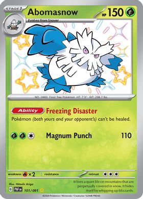 Abomasnow  101/091 - Shiny Rare