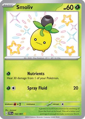 Smoliv  102/091 - Shiny Rare