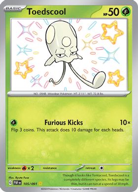Toedscool 105/091 - Shiny Rare (ESPAÑOL)