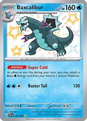 Baxcalibur 130/091 - Shiny Rare-Kantocards