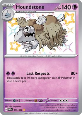 Houndstone - 168/091  168/091 - Shiny Rare